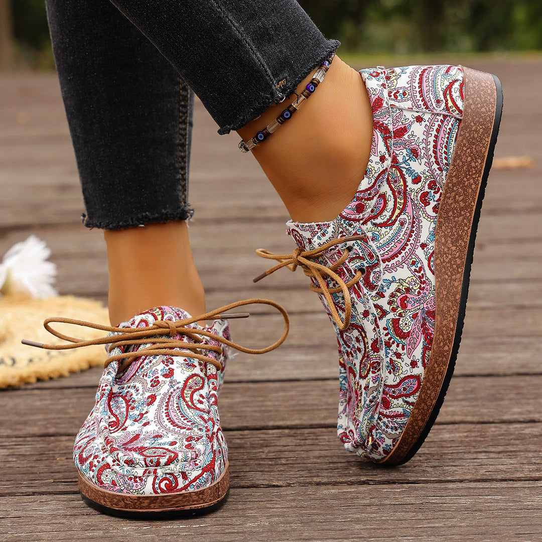 Damen modische und komfortable Sneaker mit buntem Design R&B