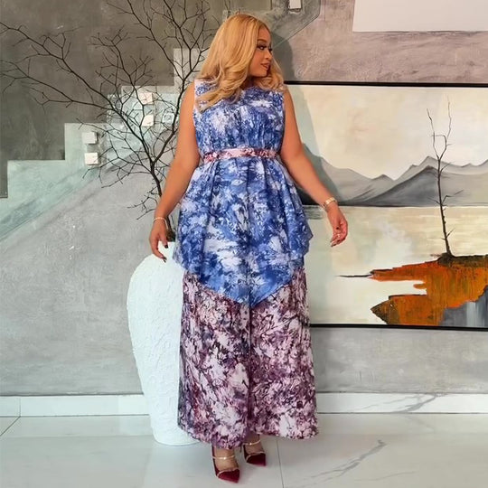 Damen Maxikleid mit asymmetrischem Design und praktischem Taschenbereich R&B