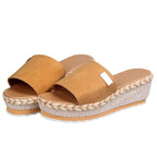 Damen Wedge-Pantoletten mit raffiniertem Riemendesign und bequemer Sohle R&B