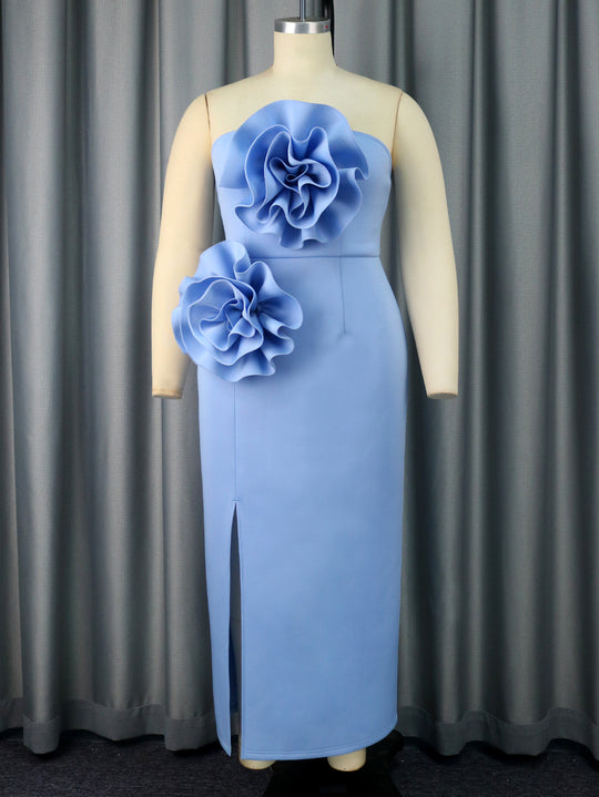 Damen Figurbetontes Abendkleid mit floralem Akzenten R&B
