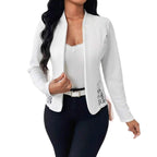 Damen elegante Blazerjacke mit Spitze und modernem Schnitt R&B