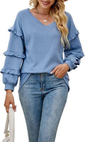 Damen modisches Sweatshirt mit Rüschendetails R&B