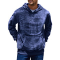 Herren kuscheliger Hoodie mit praktischen Kängurutaschen und hohem Kragen R&B