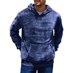 Herren kuscheliger Hoodie mit praktischen Kängurutaschen und hohem Kragen R&B