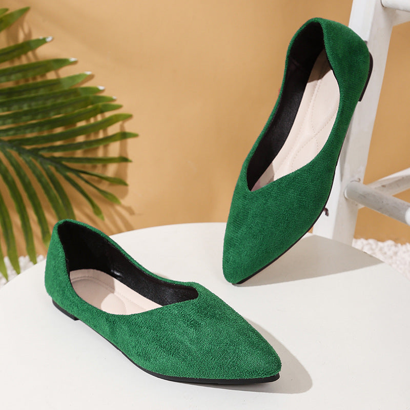 Damen elegante Ballerina-Schuhe mit spitzem Design und komfortabler Innensohle