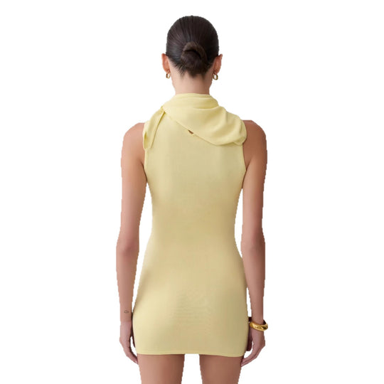 Damen Elegantes Minikleid mit asymmetrischem Kragen R&B