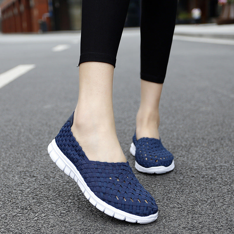 Damen Bequeme Schlupfschuhe mit atmungsaktiver Struktur und rutschfester Sohle
