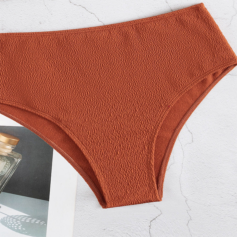 Damen Einseitiger Bikini mit raffiniertem Strukturdesign R&B