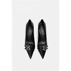 Damen elegante High Heel Pumps mit funkelnden Strassverzierungen R&B