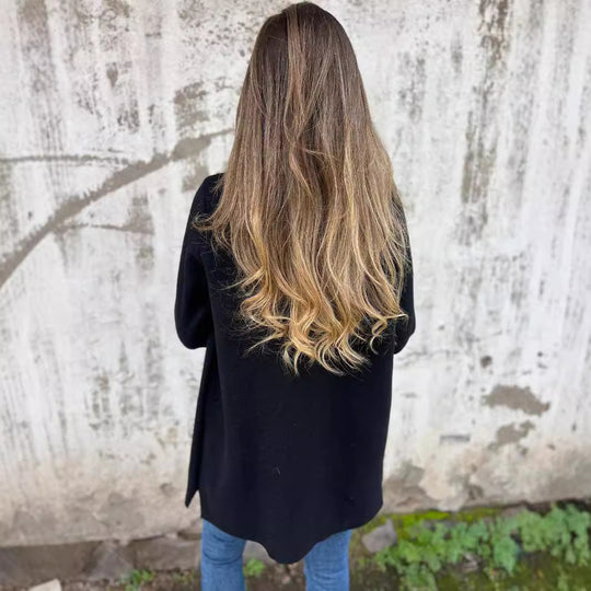 Damen zeitloser Wolle-Blazer mit praktischem Reverskragen und Taschen R&B