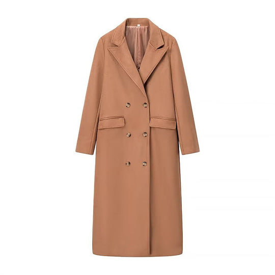 Damen eleganter doppelreiher Wollmantel R&B