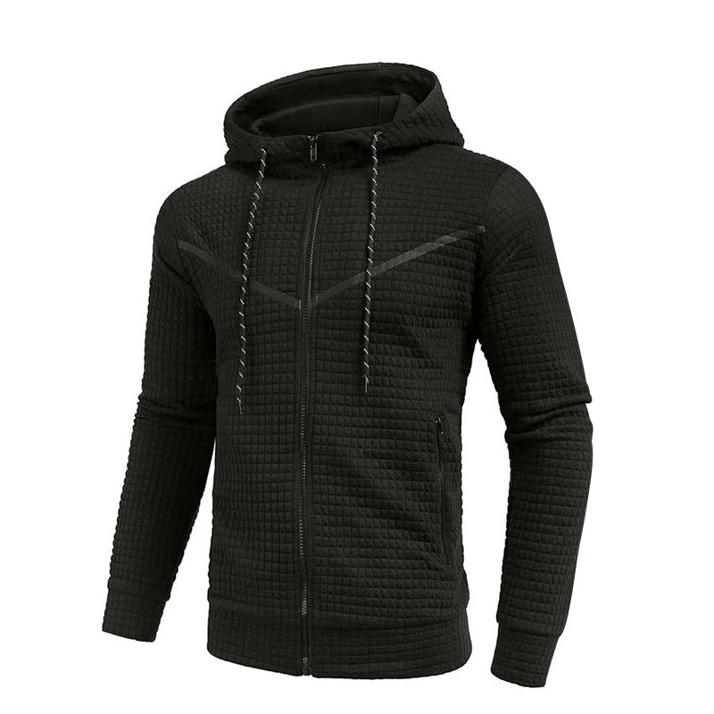 Herren stylische Jacke mit strukturiertem Design und praktischem Reißverschluss R&B
