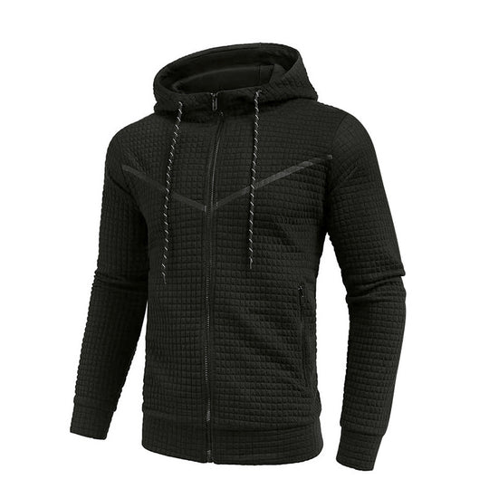 Herren stylische Jacke mit strukturiertem Design und praktischem Reißverschluss R&B