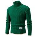 Herren Strickpullover mit hochabschließendem Kragen und strukturiertem Muster R&B