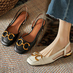 Damen elegante Sling-Ballerinas mit modischem Riemchendesign