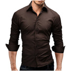 Herren nan tailliertes Businesshemd mit Cutaway-Kragen und Stretch-Baumwollmix R&B