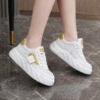 Damen modische Chunky Sneakers mit elegante Oberflächenstruktur R&B
