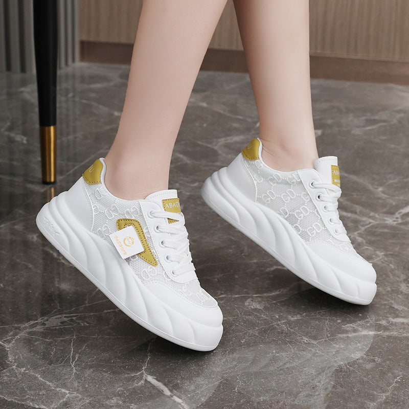 Damen modische Chunky Sneakers mit elegante Oberflächenstruktur R&B