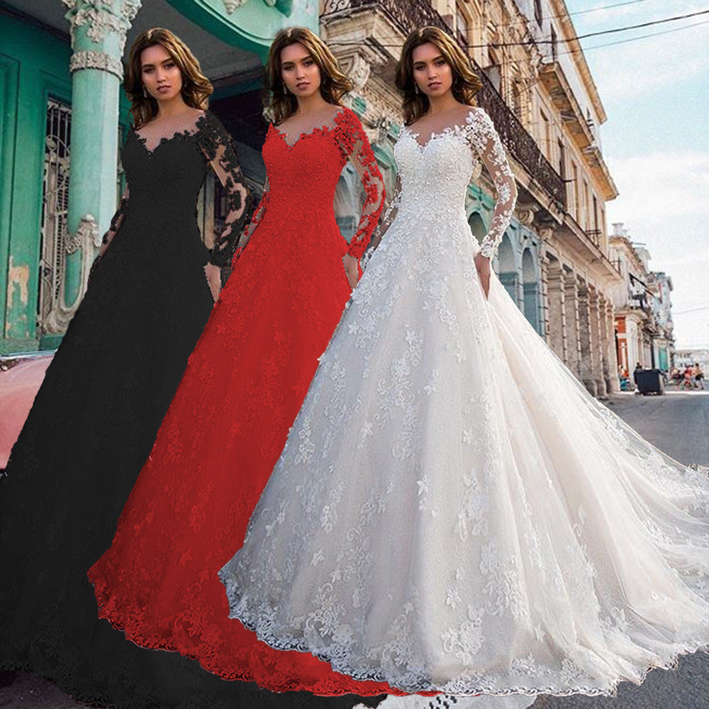 R&B | Elegante weiße Braut Hochzeitskleid