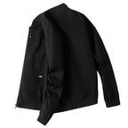Herren modische Freizeitjacke mit hohem Kragen und seitlichem Reißverschluss R&B