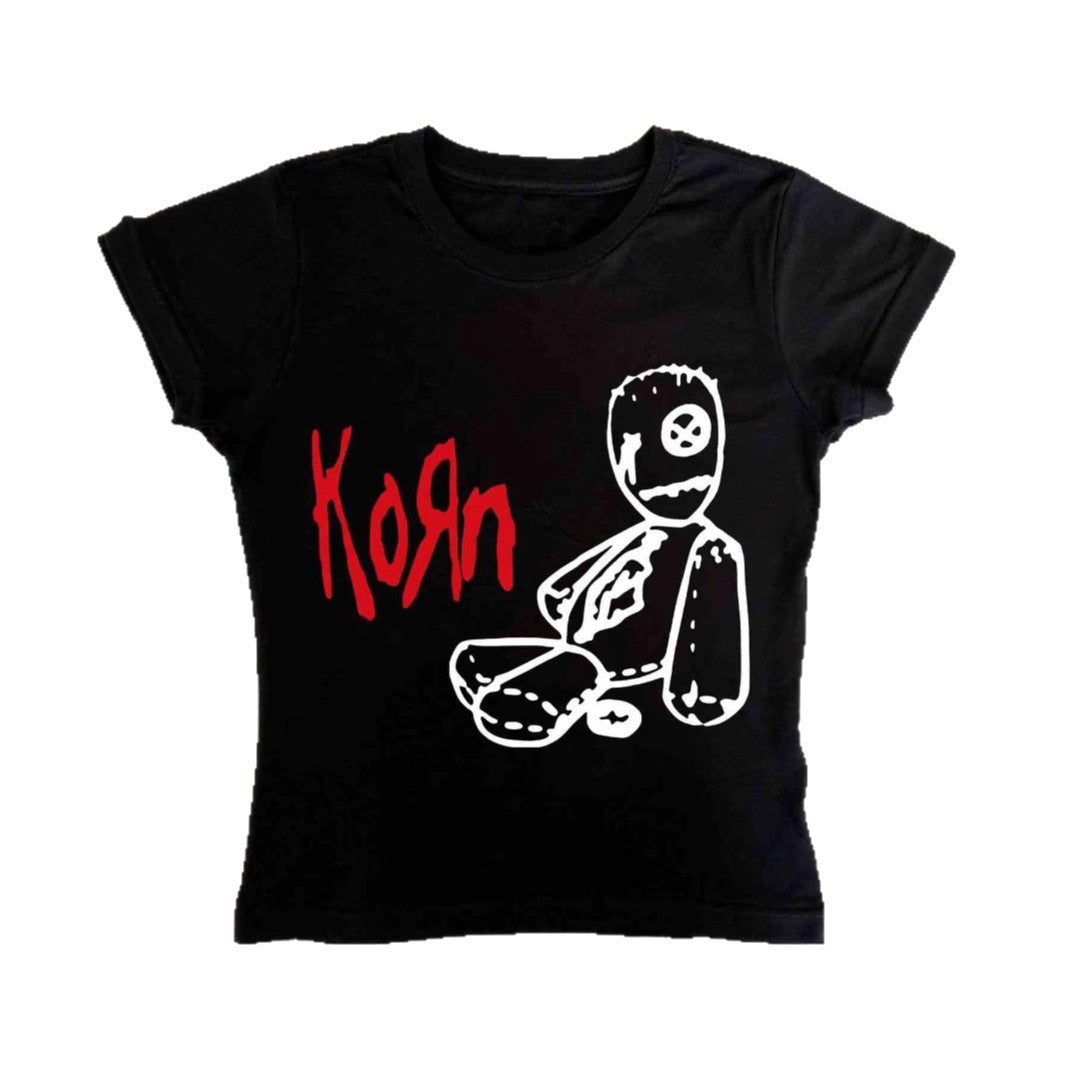 Damen T-Shirt mit kreativem Grafikdesign und lässigem Schnitt R&B