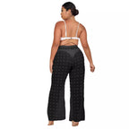 Damen luftige Strandhose mit voluminösen Pompom-Applikationen R&B