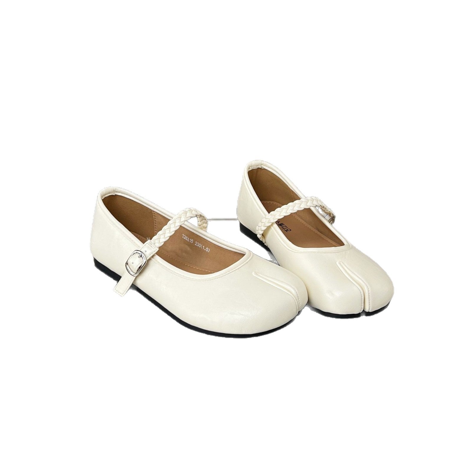 Damen Ballerinas mit geflochtenem Riemen und weichem Innenfutter R&B