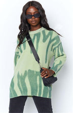Damen Lässiger Pullover mit einzigartigem Farbverlauf und weitem Schnitt R&B