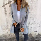 Damen Elegante Strickjacke mit Reißverschluss und Taschen R&B