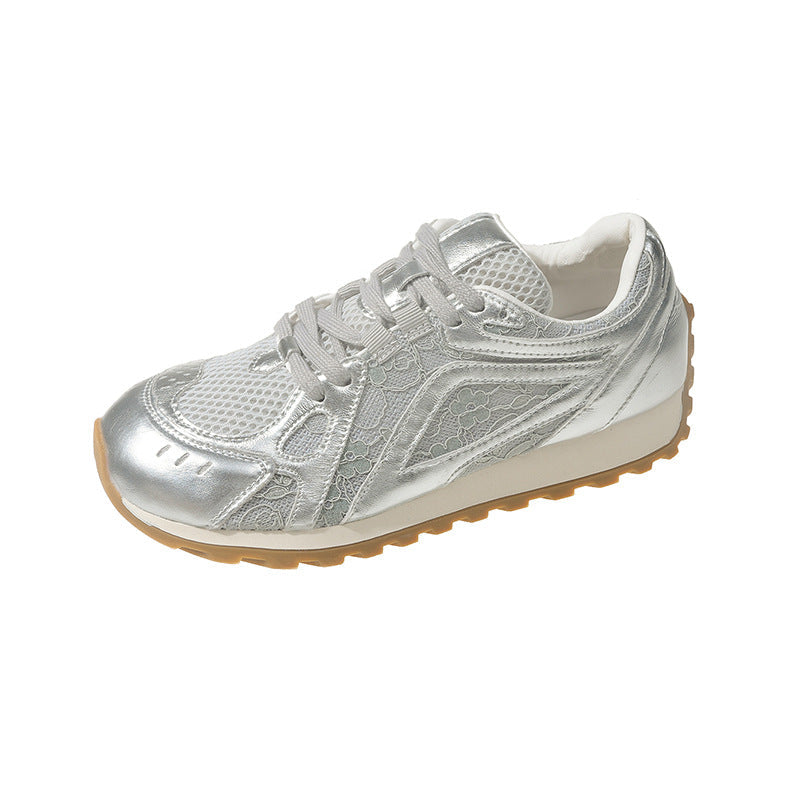 Damen Sportliche Fitness Sneakers mit atmungsaktiver Mesh-Oberfläche und rutschfester Sohle R&B