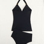 Damen Tankini-Set mit raffiniertem Schnitt und verstellbaren Trägern R&B