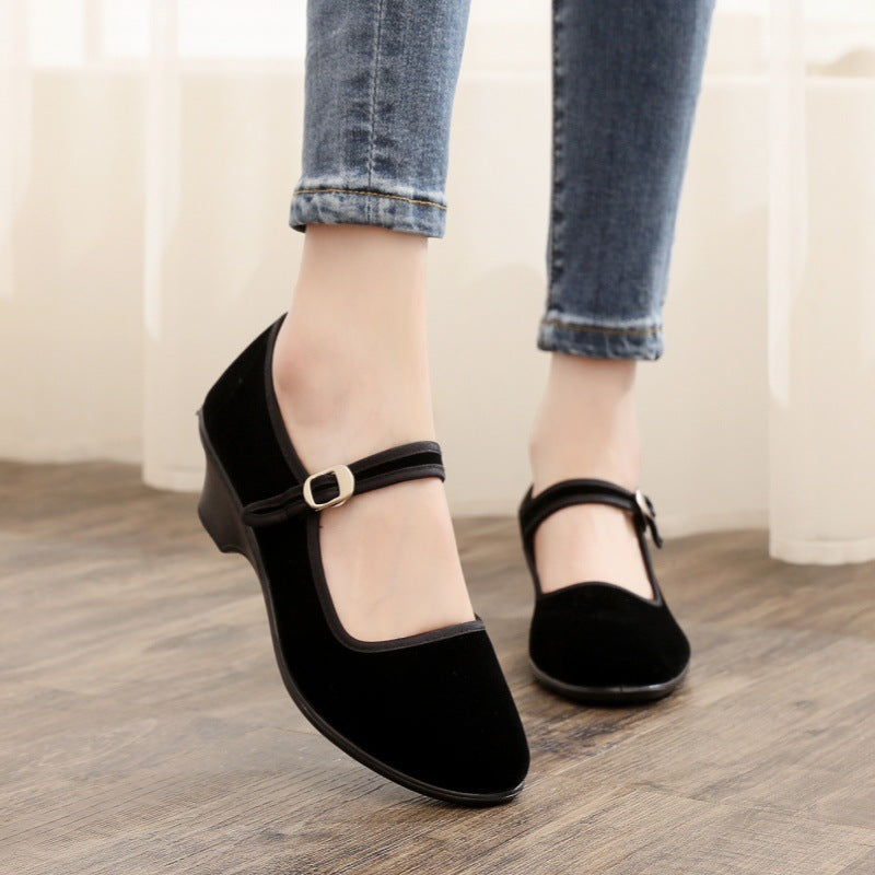 Damen elegante und komfortable Ballerinas mit verstellbarem Riemen R&B