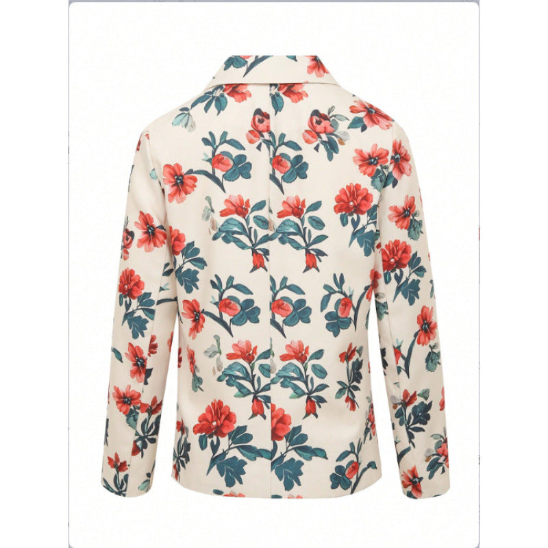 Damen Blazer mit floralen Mustern und modernem Schnitt R&B
