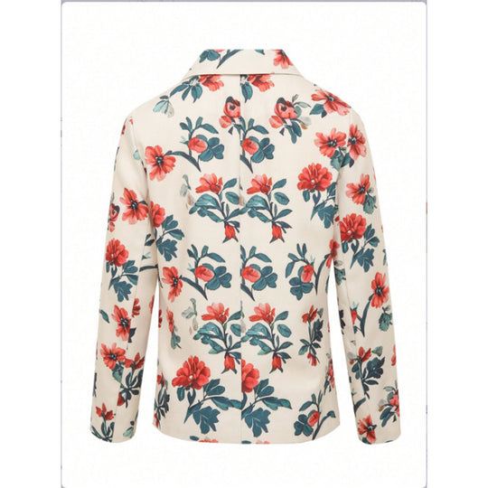 Damen Blazer mit floralen Mustern und modernem Schnitt R&B