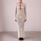 Damen Strickkleid mit innovativen Cut-Outs R&B