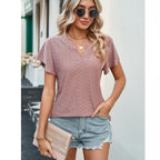 Damen Luftiges Blusenshirt mit effektvollem Lochmuster R&B