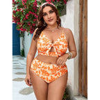 Damen Bikini-Set mit hohem Bund und verspieltem Schnürdetail R&B