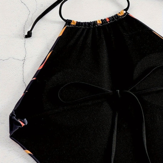 Damen Badeanzug mit feurigen Motiven R&B