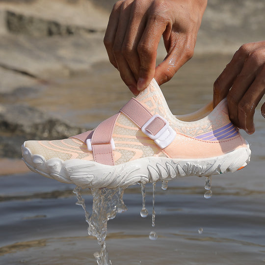 Damen Schwimmschuhe mit verstellbarem Klettverschluss und rutschfester Sohle R&B