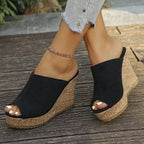 Damen Clogs mit elegantem Kork-Wedge-Design R&B