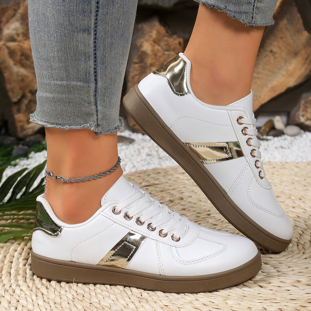 Damen Sneakers mit glänzenden Akzenten und bequemem Fußbett R&B