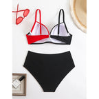 Damen Bikini Set mit verstellbaren Trägern und trendigem Pünktchenmuster R&B