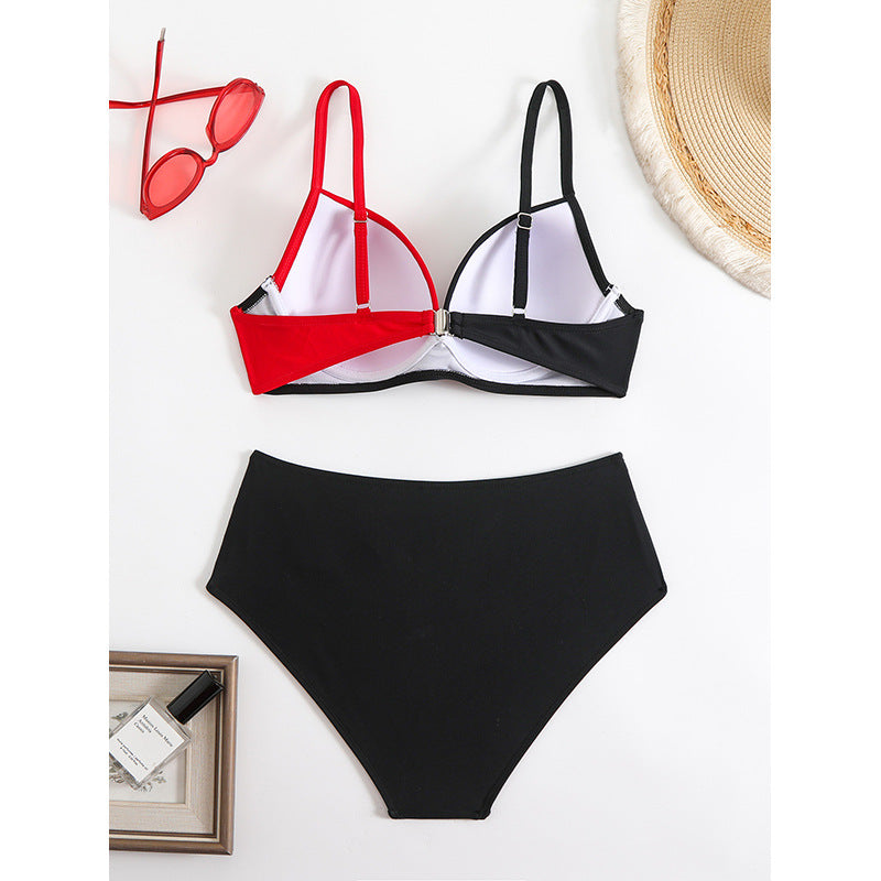 Damen Bikini Set mit verstellbaren Trägern und trendigem Pünktchenmuster R&B