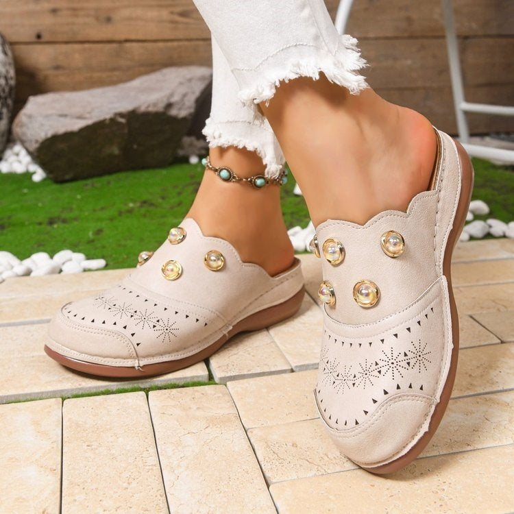 Damen modische und bequeme Clogs mit Blumendesign R&B