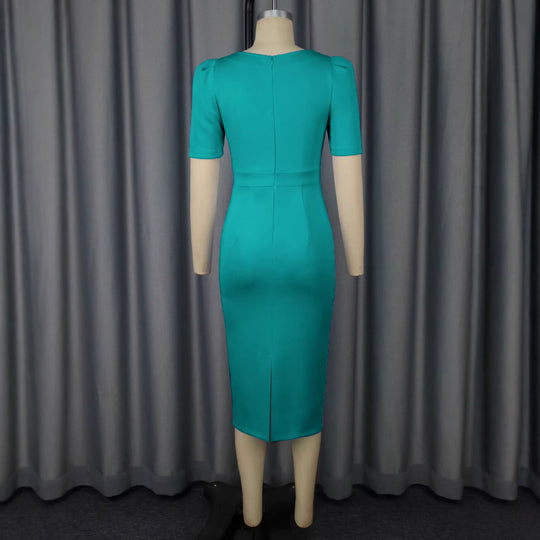 Damen Elegantes Etuikleid mit floralem Detail R&B