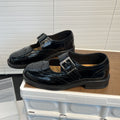 Damen Elegante Ballerinas mit modischem Schnallenverschluss und feiner Perforation R&B