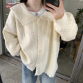 Damen Weicher, strukturierter Cardigan mit großzügigem Kragen R&B