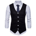 Herren elegante Anzugweste mit praktischen Taschen und detailliertem Design R&B