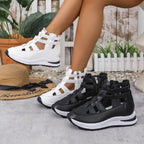Damen Sportliche Plateausandalen mit verstellbarem Riemendesign R&B