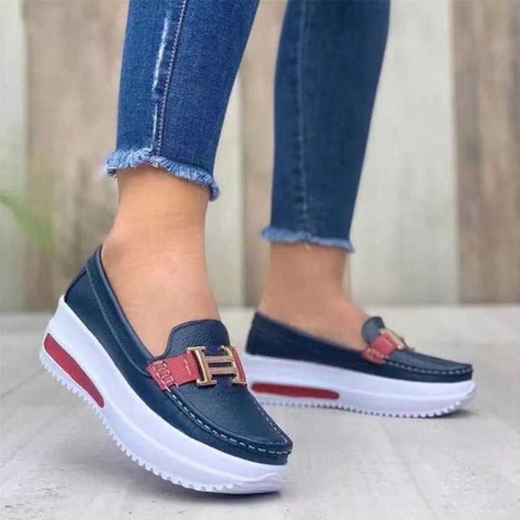 Damen modische Mokassins mit sportlichem Look und gepolsterter Sohle R&B